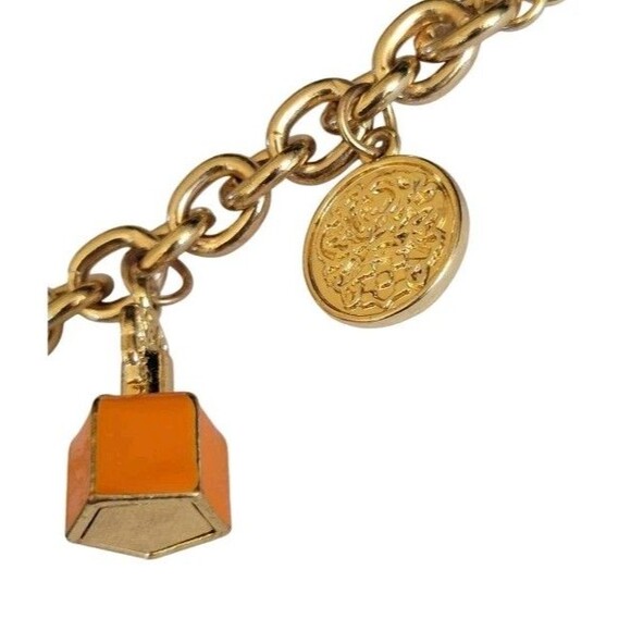 Vince Camuto Colorful Perfume Bottle Bottles Multi Charm Gold Tone Link Bracelet - Picture 3 of 6